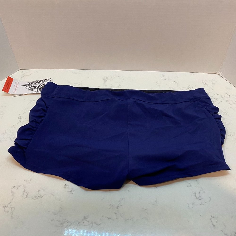NWT Christina Navy Boyleg Bikini Bottoms Swimsuit